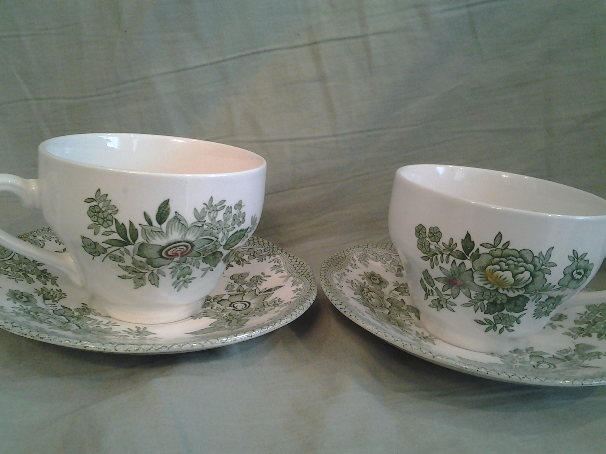 Set 2 Vintage Gorgeous Teacups And Saucers Enoch Wedgwood Tunstall Ltd ...